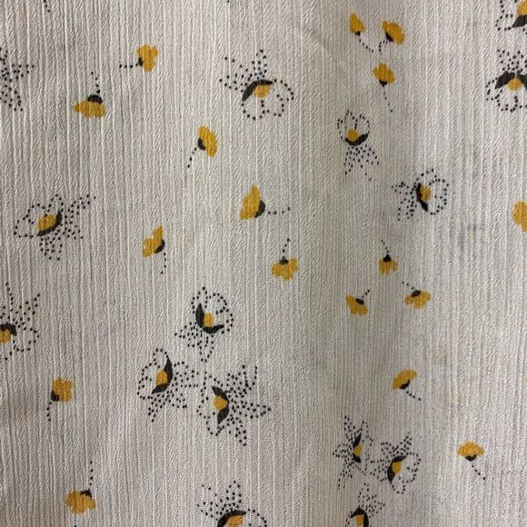 Torrid cream and‎ yellow FLORAL PRINT CHIFFON RUFFLE BELL SLEEVE STRAPPY BLOUSE - Picture 3 of 8